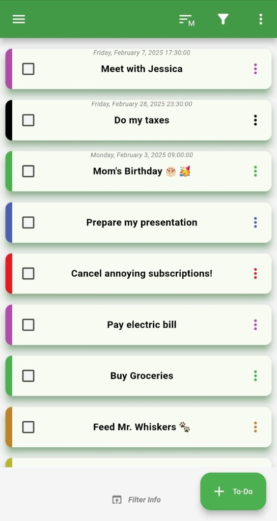 TaskTracker UI screenshot 1